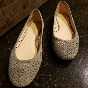 Nine West - Gray Atypical Round Toe Flats Lyst